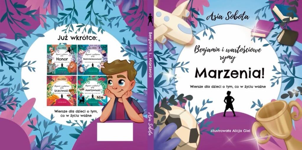 Projekt okładki książki – przód, tył i grzbiet